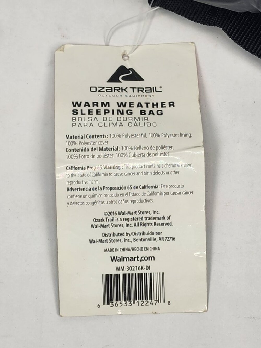Ozark Trail 50 degrees Warm Weather Silver Gray Sleeping Bag Camping Outdoor - Picture 4 of 7